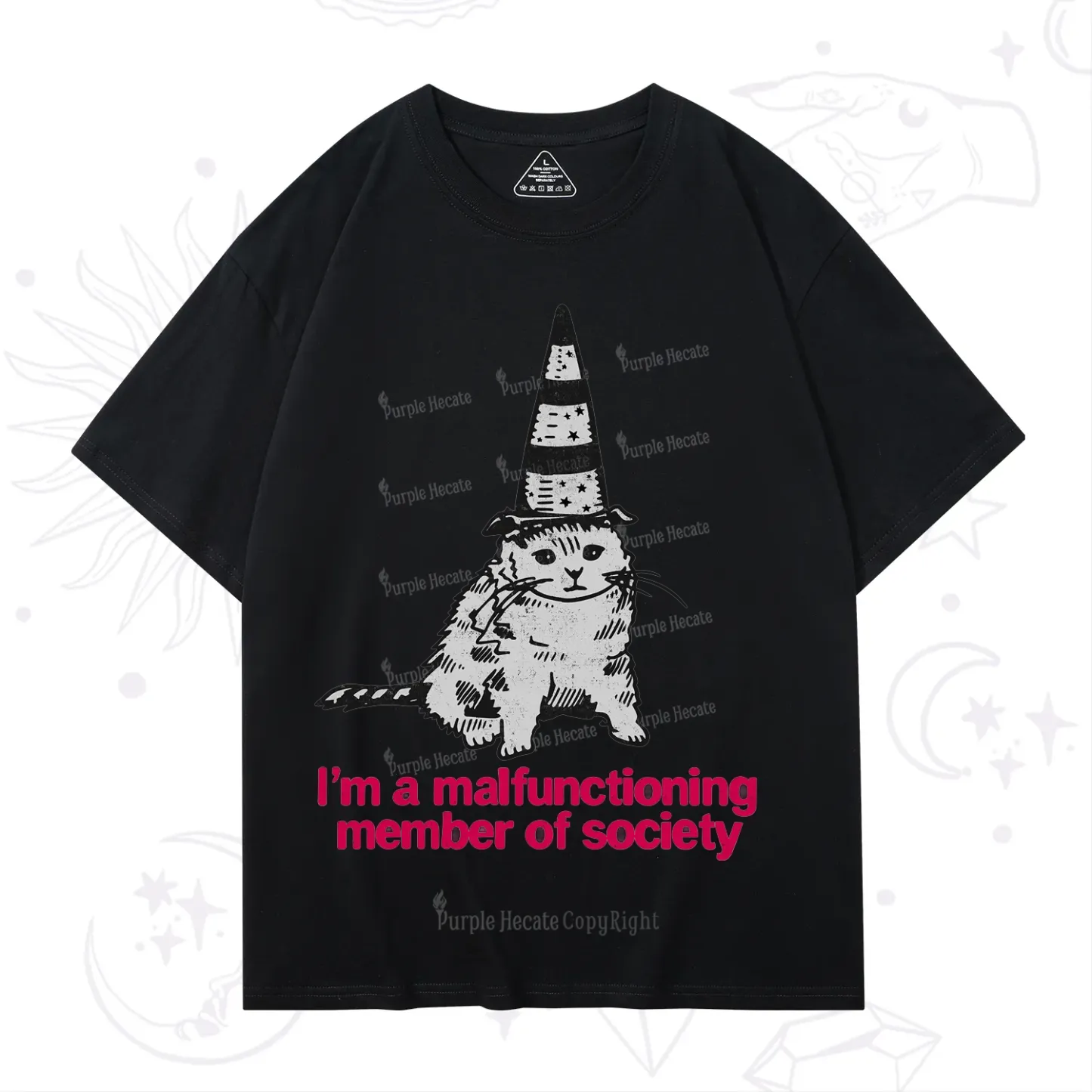 Purplehecate Social Anxiety Cat T-Shirt