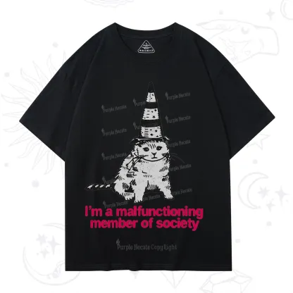 Purplehecate Social Anxiety Cat T-Shirt
