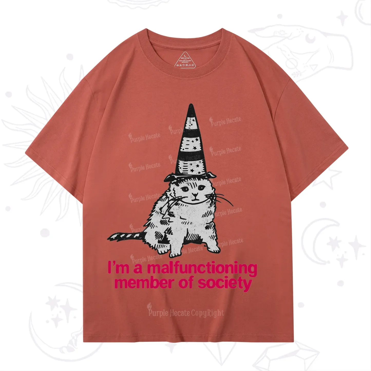 Purplehecate Social Anxiety Cat T-Shirt