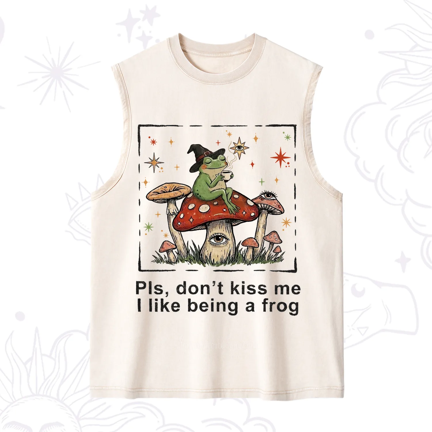 Purplehecate Please Don't Kiss Me I like Being A Frog Washed Tank