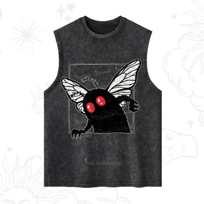 Purplehecate The Curious Mothman Washed Tank