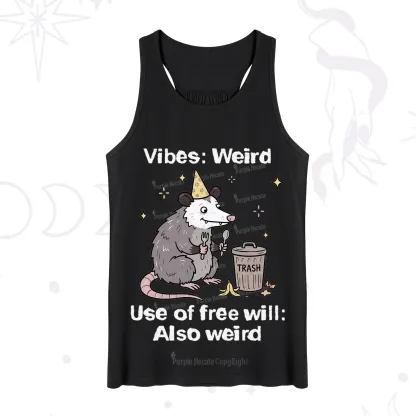 Purplehecate Weird Vibes Only Opossum Tank