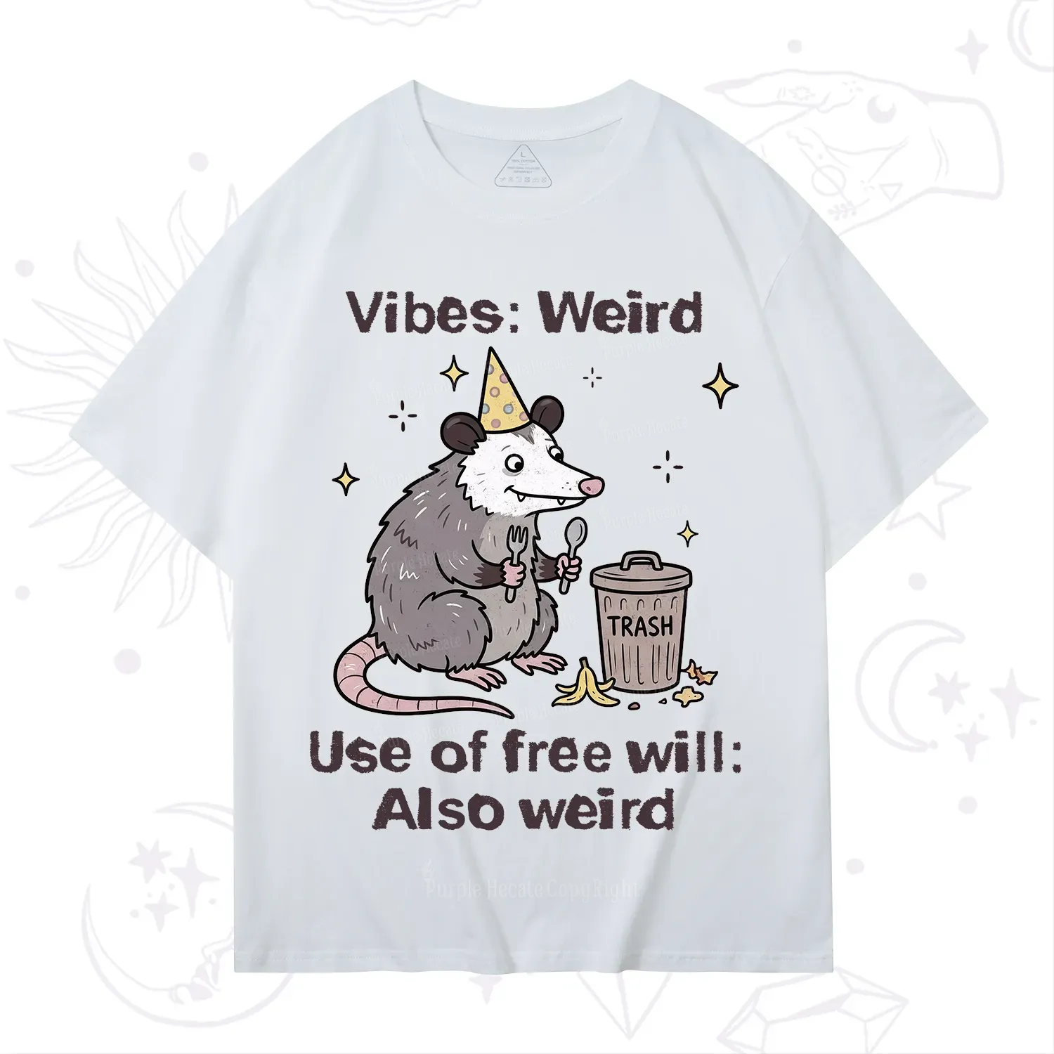 Purplehecate Weird Vibes Only Opossum T-Shirt