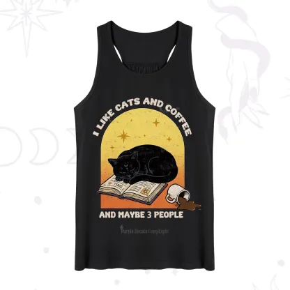 Purplehecate I Like Cats And Coffee Tank