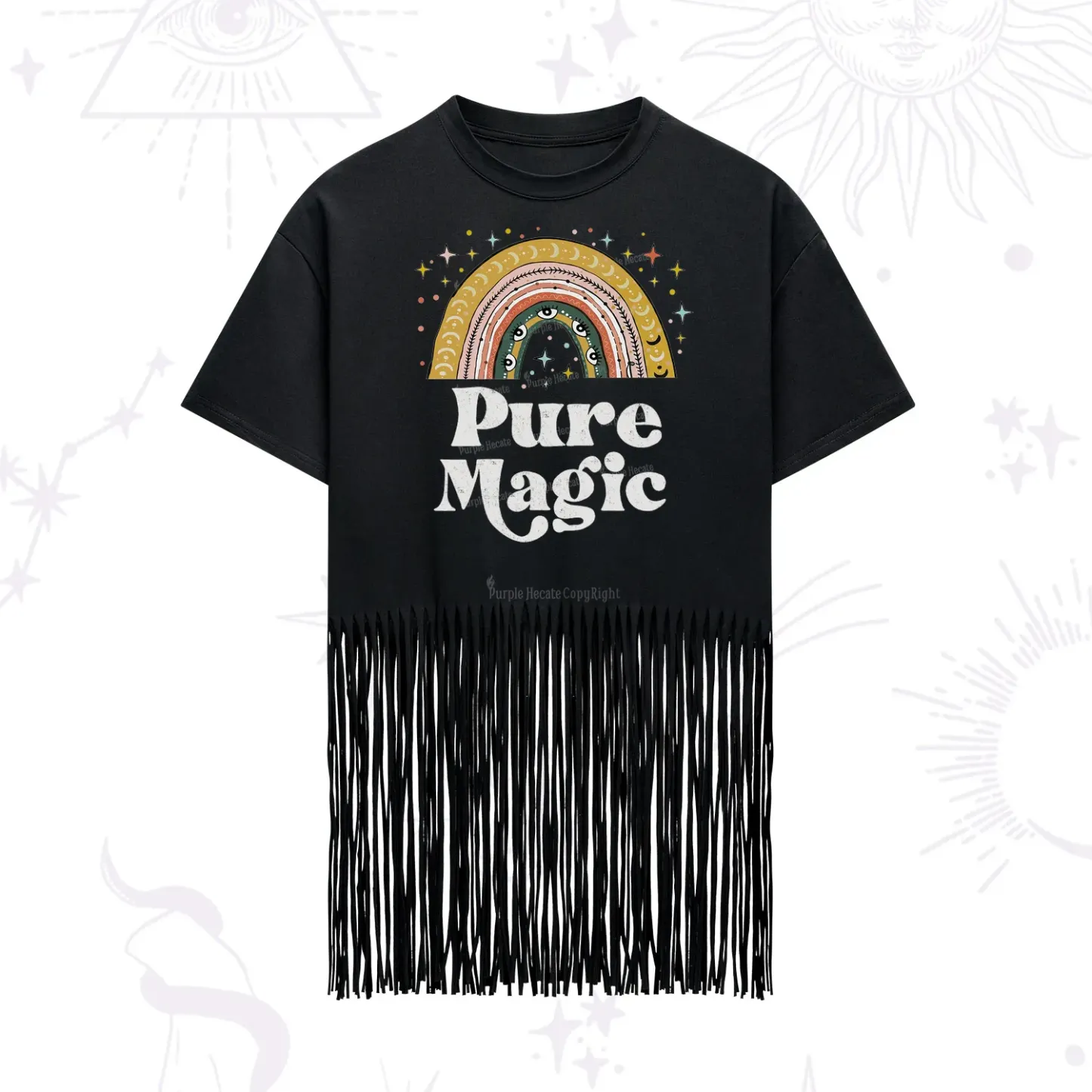 Purplehecate Pure Magic Fringe Hem T-Shirt