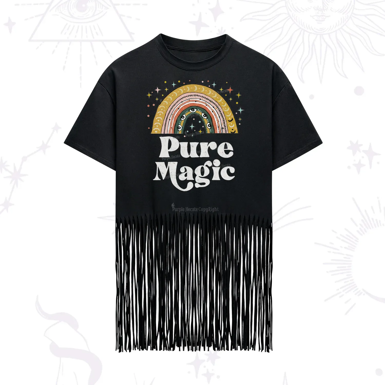 Purplehecate Pure Magic Fringe Hem T-Shirt