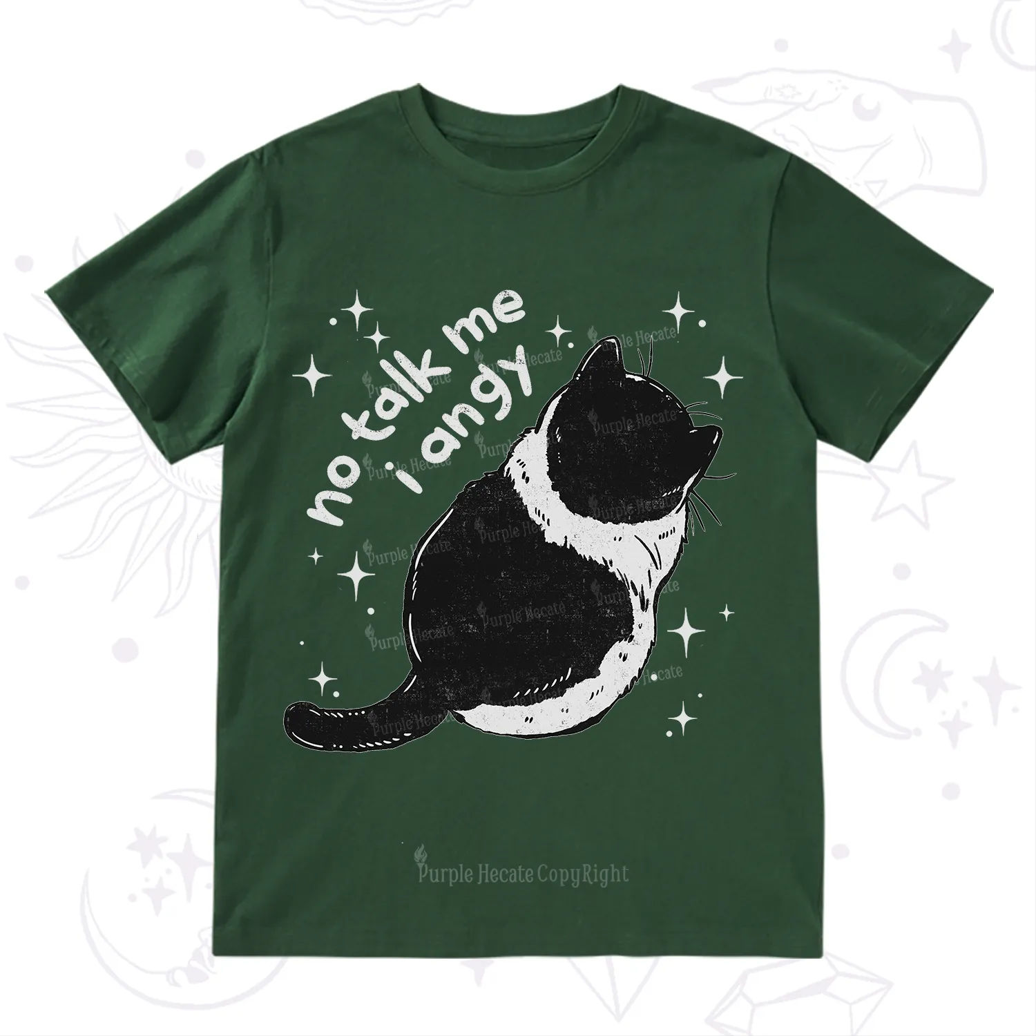 Purplehecate No Talk Me Im Angy Cat T-Shirt