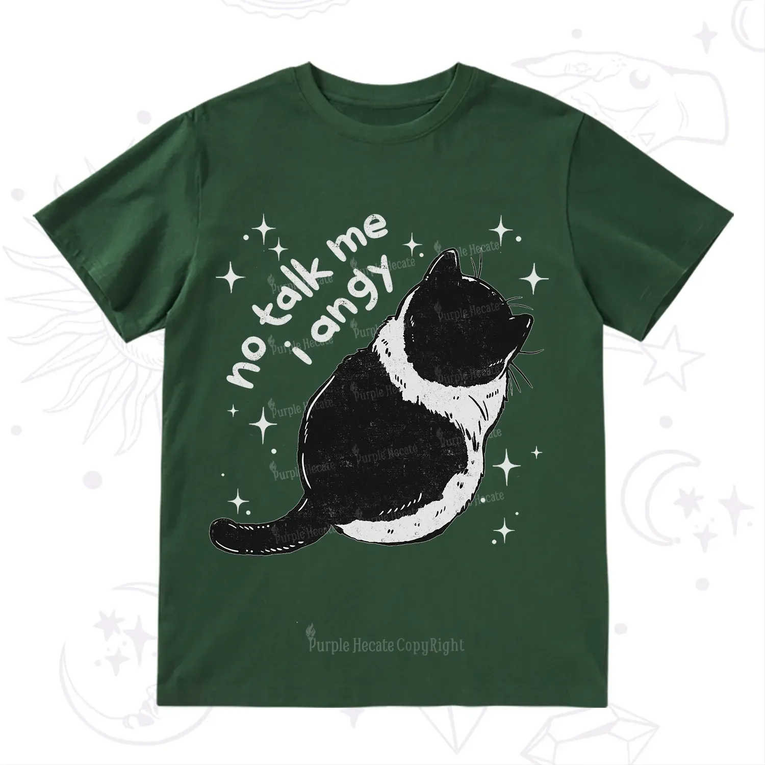 Purplehecate No Talk Me Im Angy Cat T-Shirt