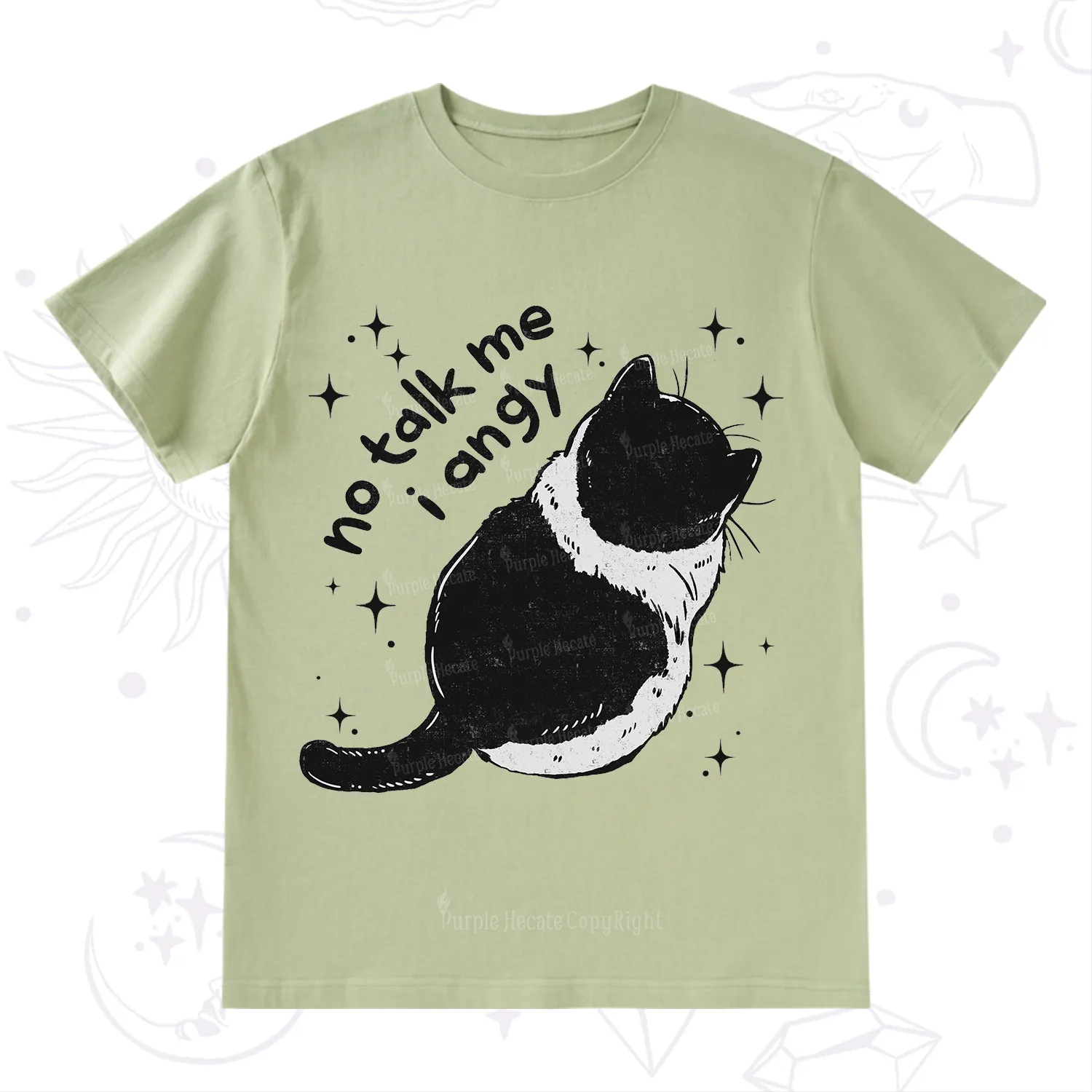 Purplehecate No Talk Me Im Angy Cat T-Shirt