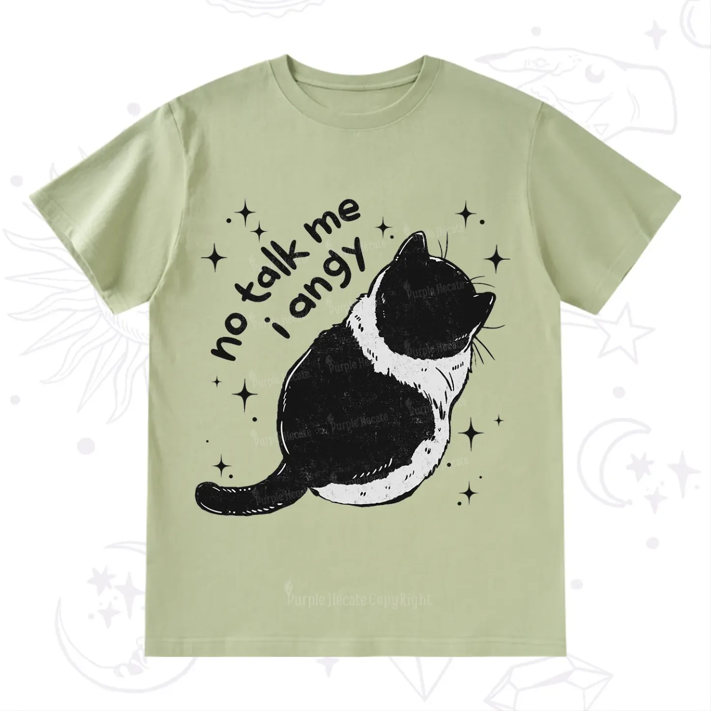 Purplehecate No Talk Me Im Angy Cat T-Shirt