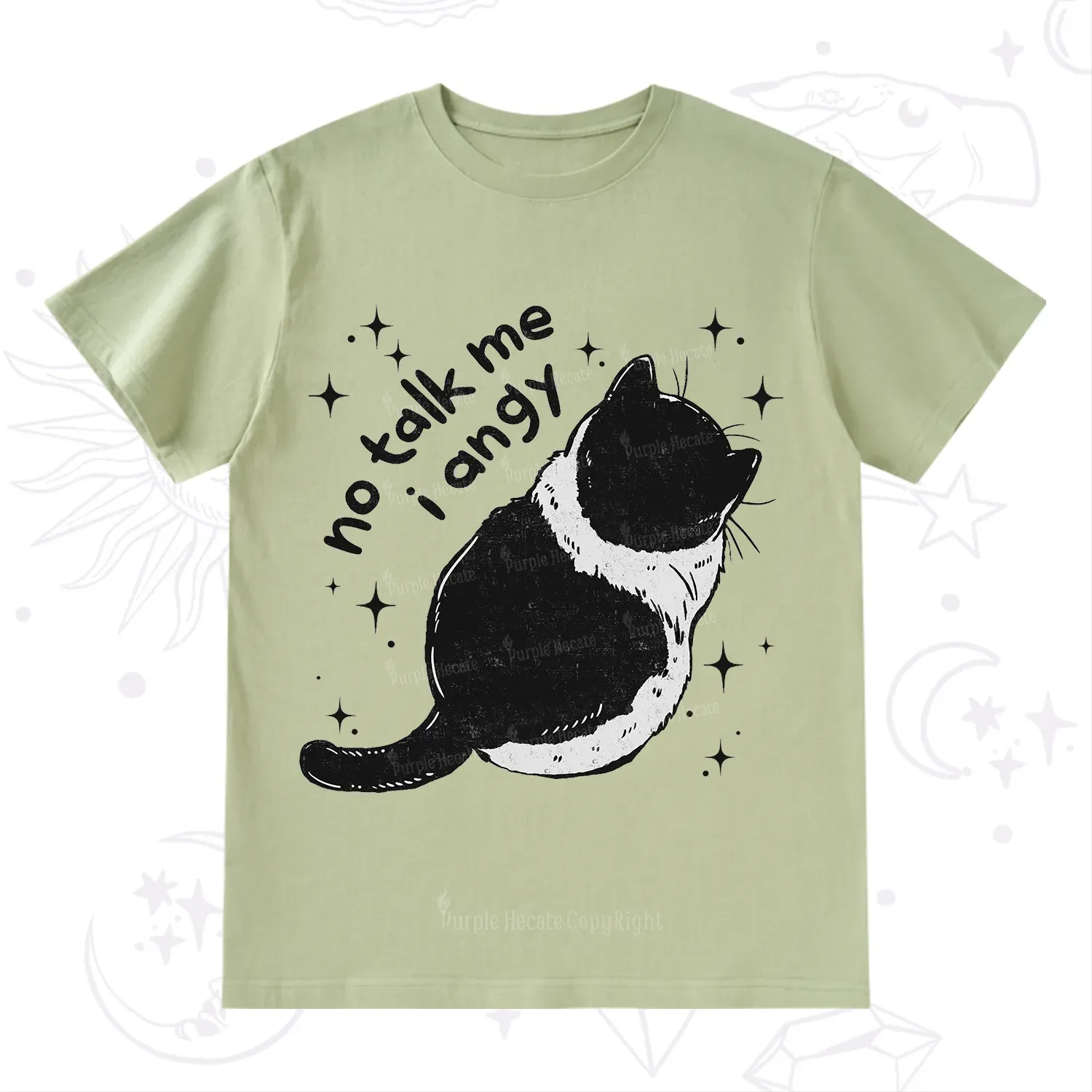Purplehecate No Talk Me Im Angy Cat T-Shirt
