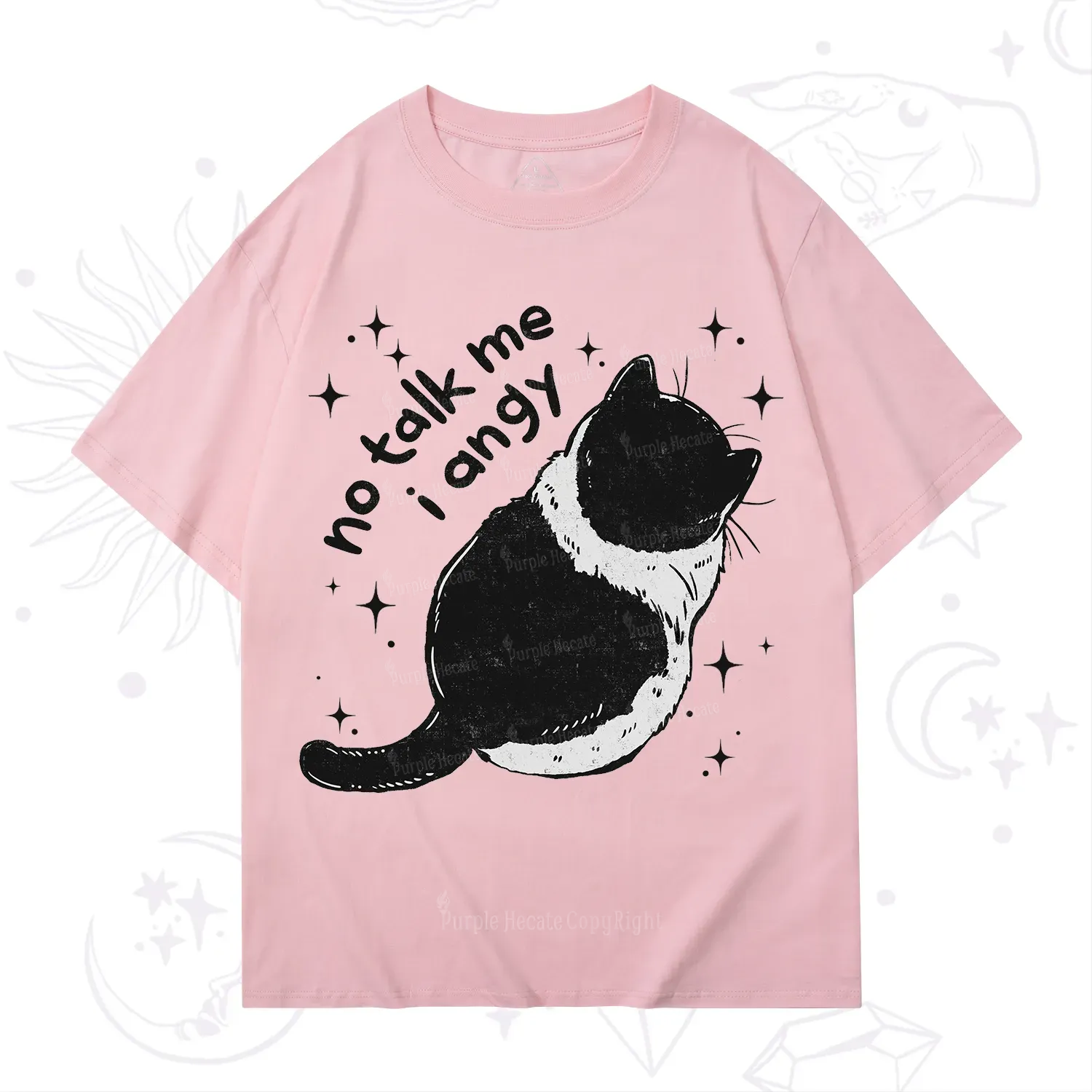 Purplehecate No Talk Me Im Angy Cat T-Shirt