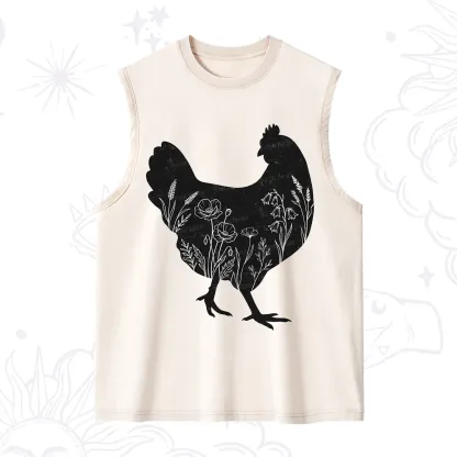 Purplehecate Floral Chicken Washed Tank