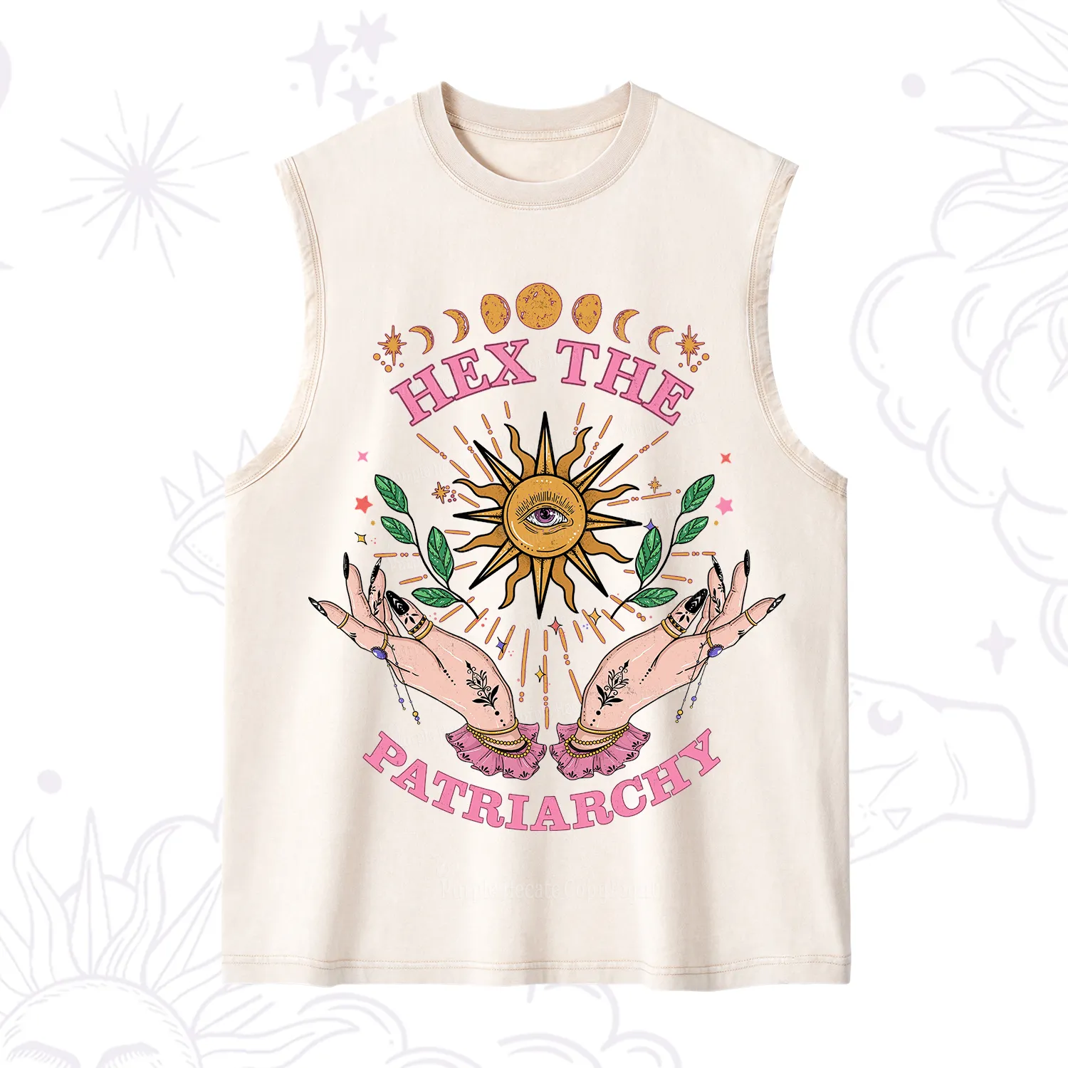 Purplehecate Hex The Patriarchy Witchy Washed Tank