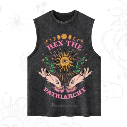 Purplehecate Hex The Patriarchy Witchy Washed Tank