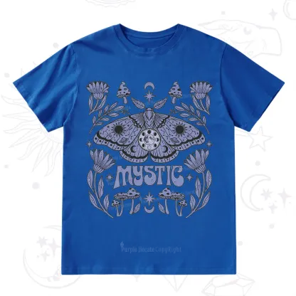 Purplehecate Celestial Moth Mushrooms T-Shirt
