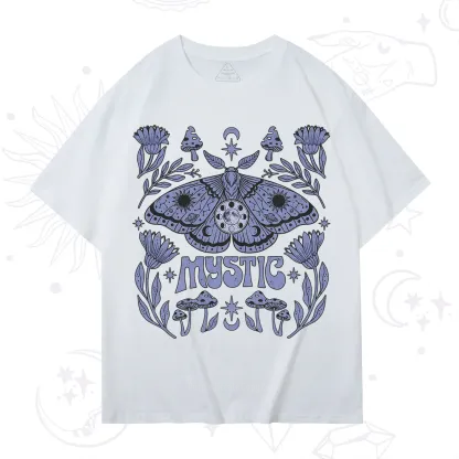 Purplehecate Celestial Moth Mushrooms T-Shirt