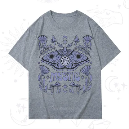 Purplehecate Celestial Moth Mushrooms T-Shirt