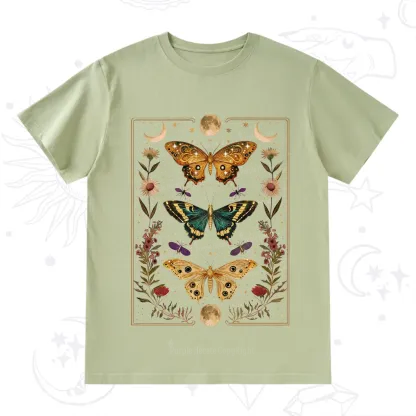 Purplehecate Sun and Moon Butterfly T-Shirt