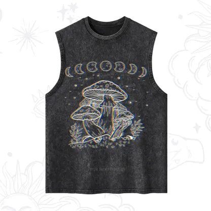 Purplehecate Mushroom and Moon Washed Tank