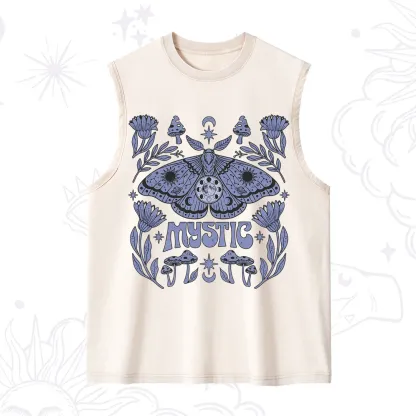 Purplehecate Celestial Moth Mushrooms Washed Tank