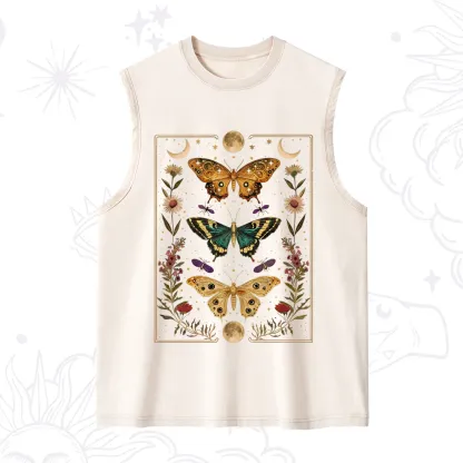 Purplehecate Sun and Moon Butterfly Washed Tank
