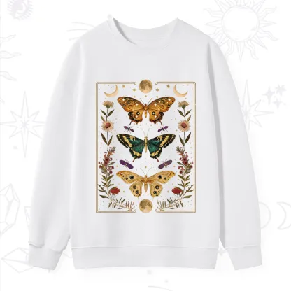 Purplehecate Sun and Moon Butterfly Sweatshirt