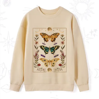Purplehecate Sun and Moon Butterfly Sweatshirt