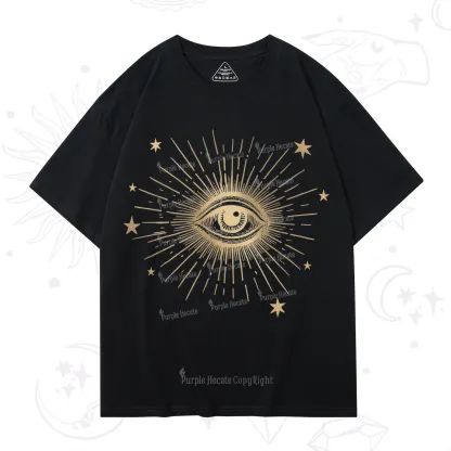 Purplehecate Celestial Eye with Stars T-Shirt
