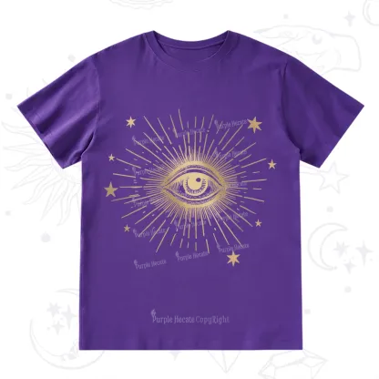 Purplehecate Celestial Eye with Stars T-Shirt