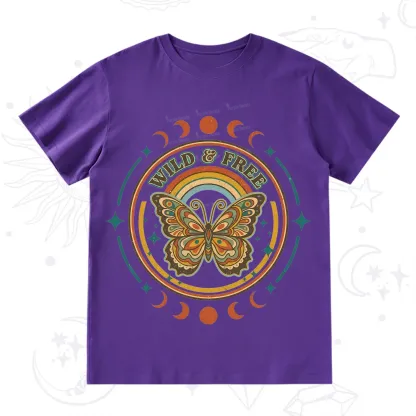 Purplehecate Wild?And?Free?Butterfly T-Shirt