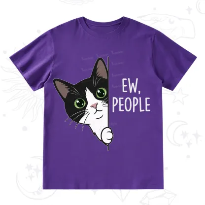 Purplehecate Funny Cat Ew People T-Shirt