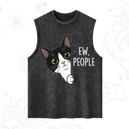 Purplehecate Funny Cat Ew People Washed Tank