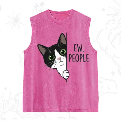 Purplehecate Funny Cat Ew People Washed Tank