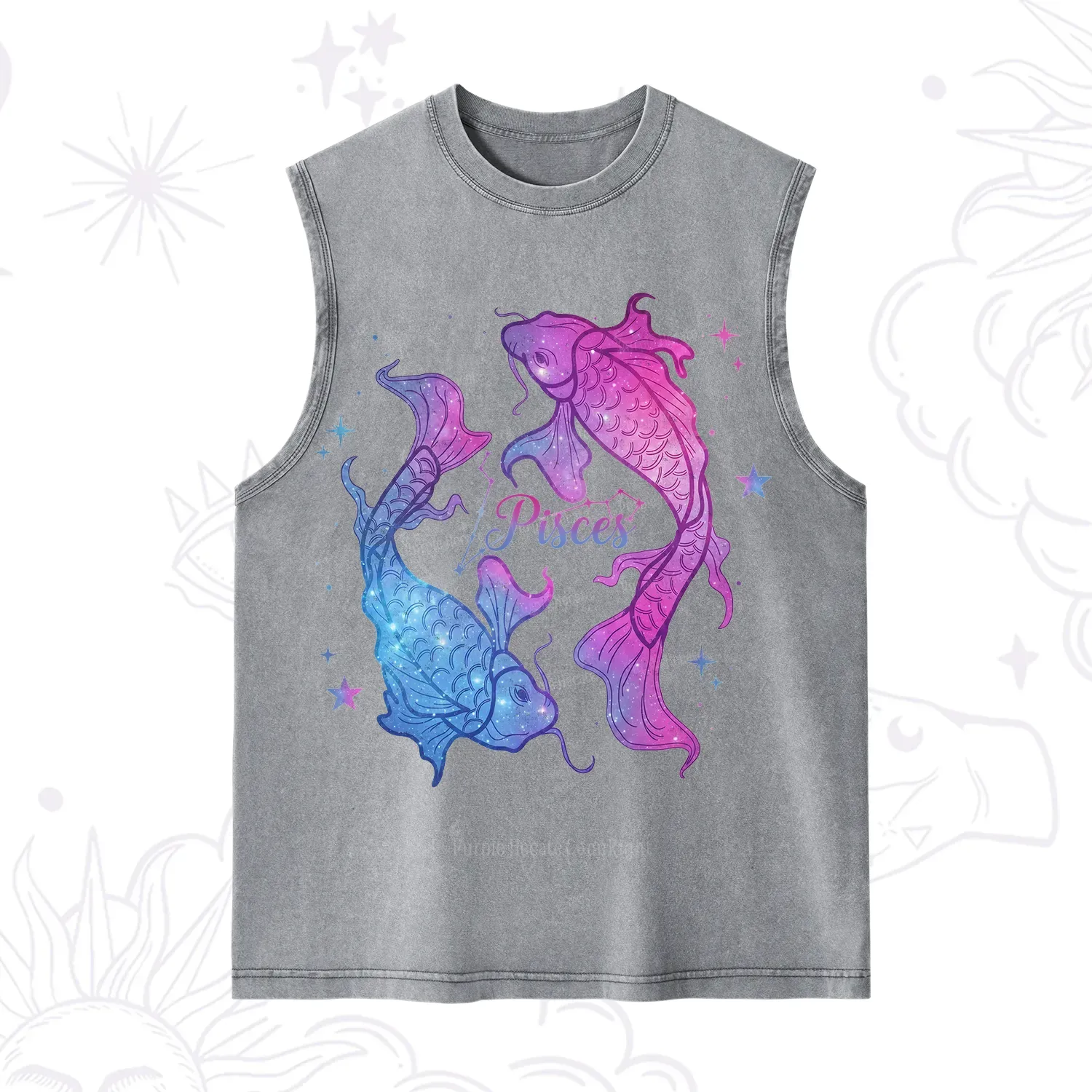 Purplehecate Pisces Zodiac Washed Tank