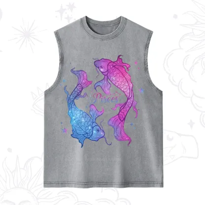 Purplehecate Pisces Zodiac Washed Tank