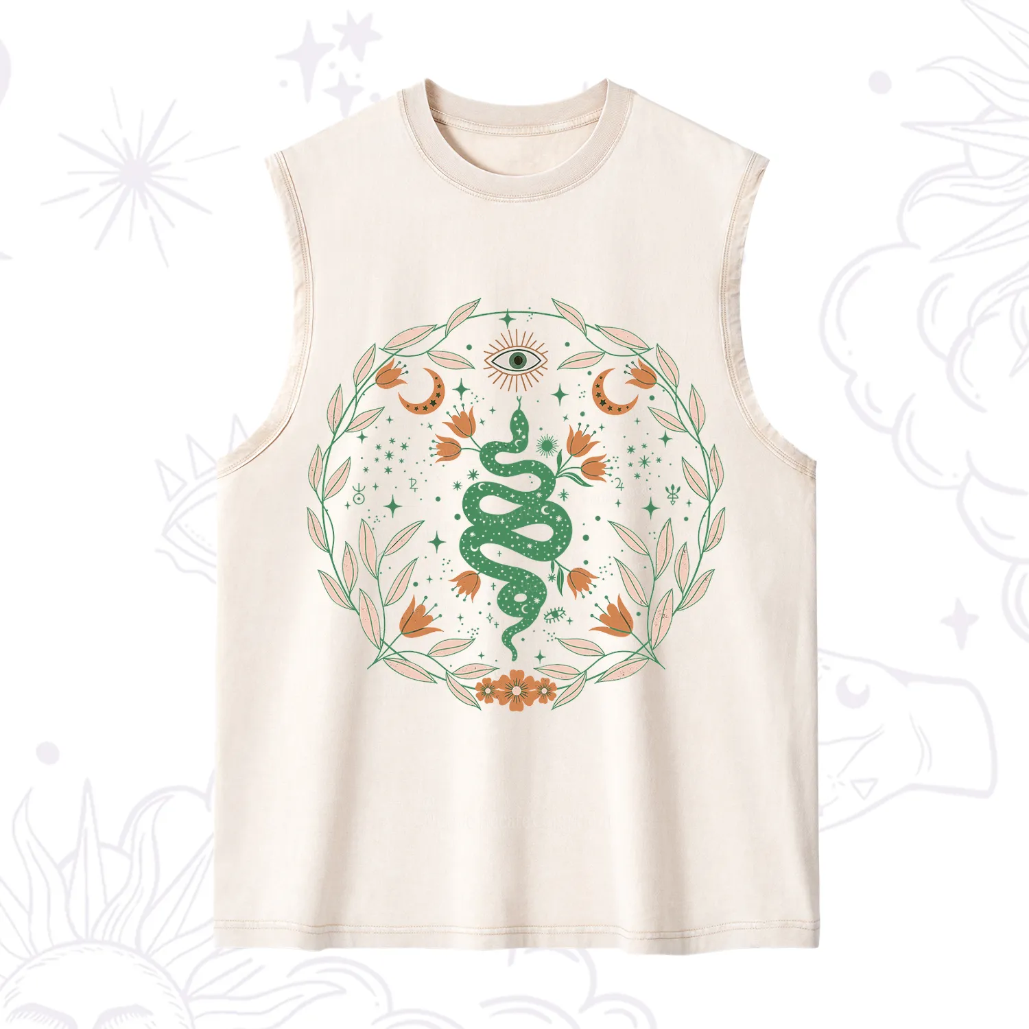 Purplehecate Mystic Serpent Washed Tank