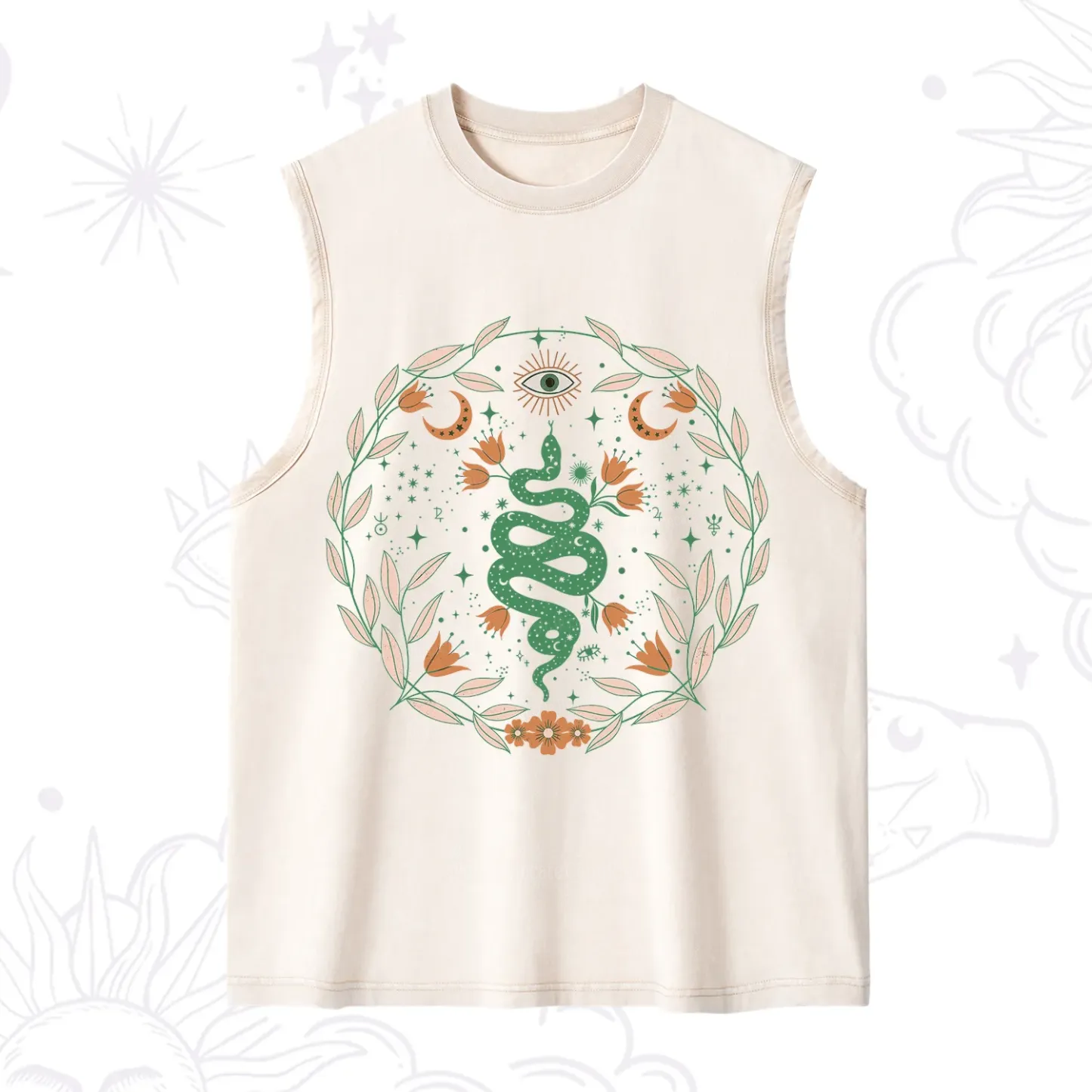 Purplehecate Mystic Serpent Washed Tank