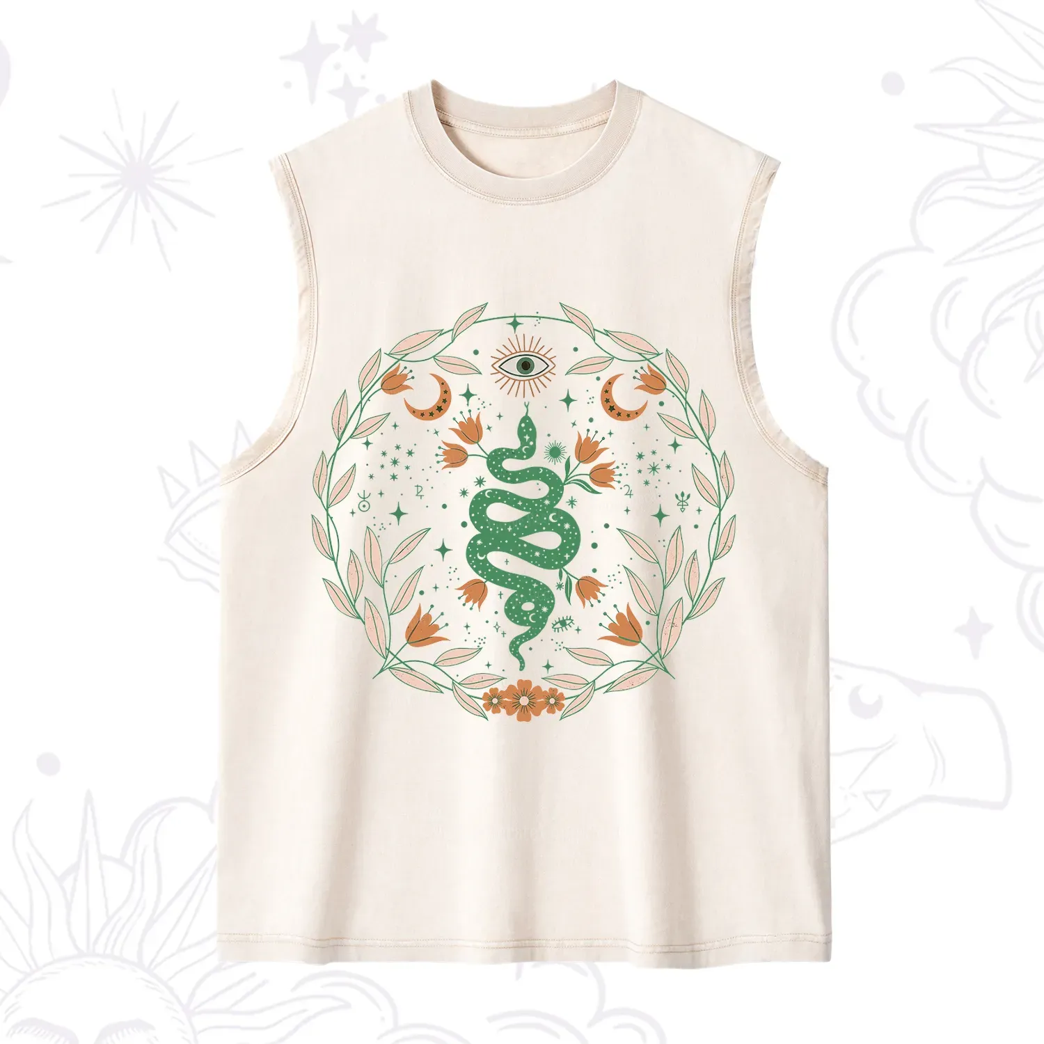 Purplehecate Mystic Serpent Washed Tank