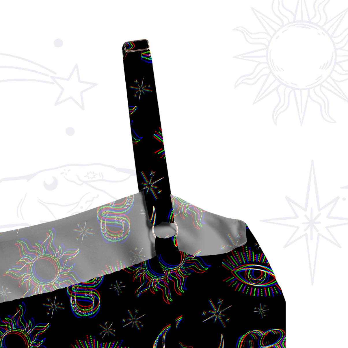 Purplehecate Eye of the Serpent Stars Wide Straps Maxi Dress