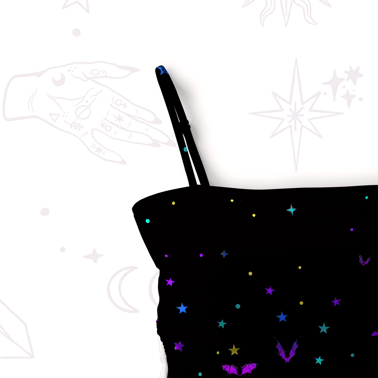 Purplehecate Rainbow Bat Slim-Strap Swimsuit