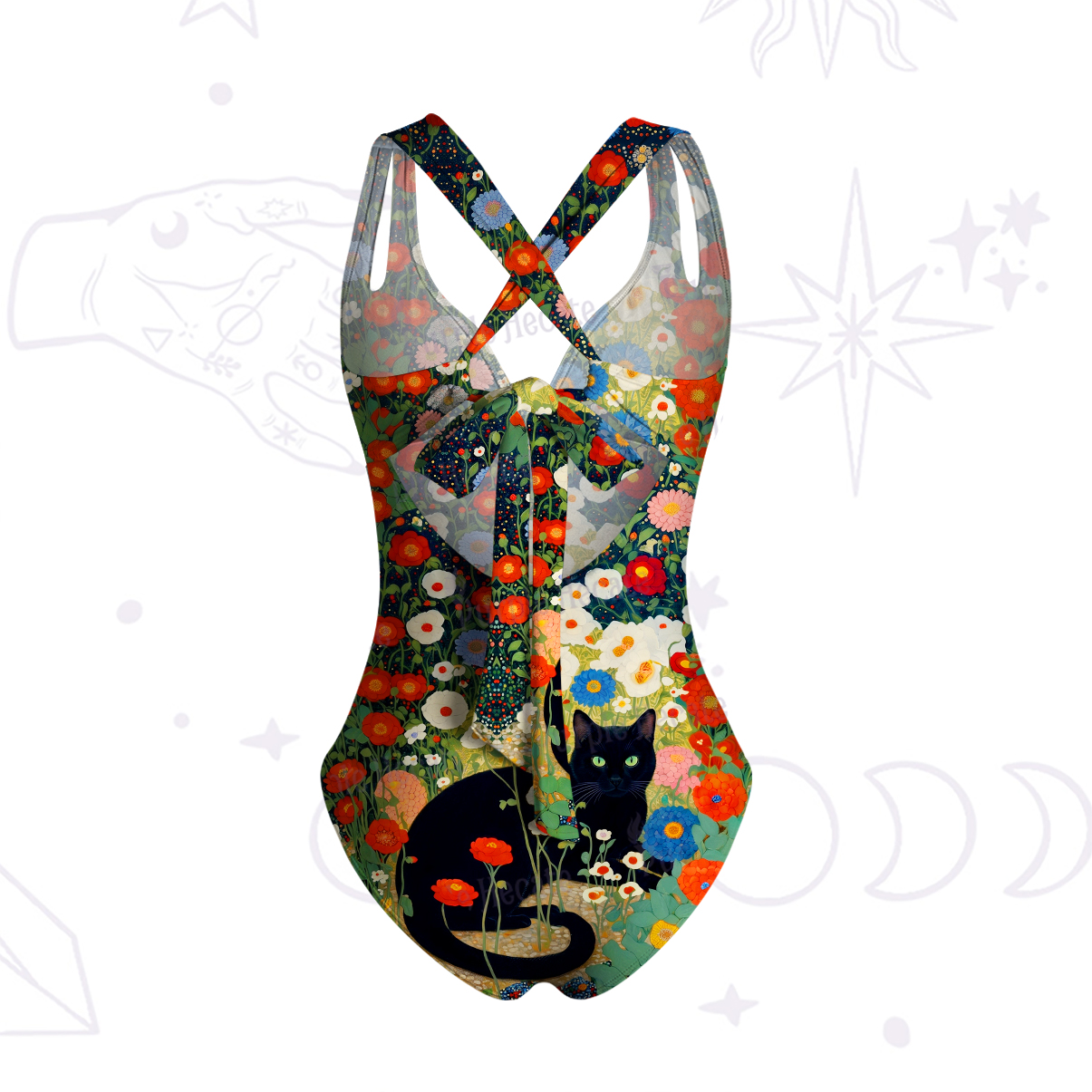 cate Vintage The Cat in Bloom One-Piece Swimsuit