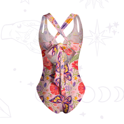 Purplehecate Enchanted Garden of Butterflies One-Piece Swimsuit