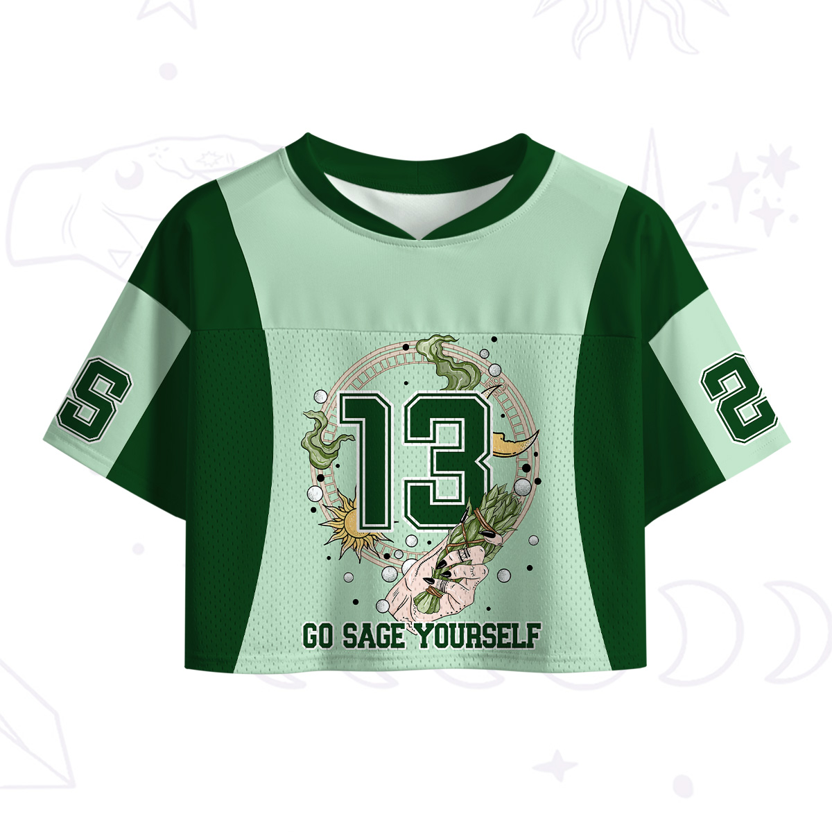 Purplehecate Go Sage Yourself Crop Sports Jersey