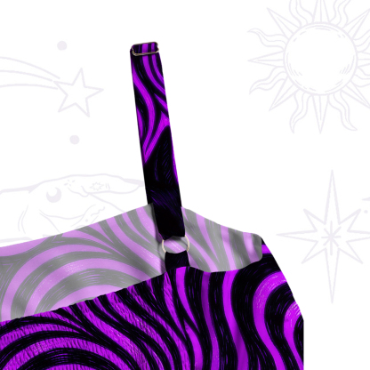Purplehecate Psychedelic Cat Wide Straps Maxi Dress