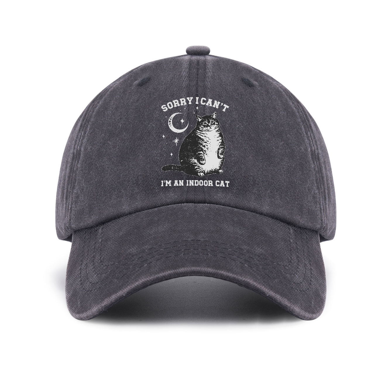 Purplehecate Sorry I Can't Go I'm an Indoor Cat Baseball Cap