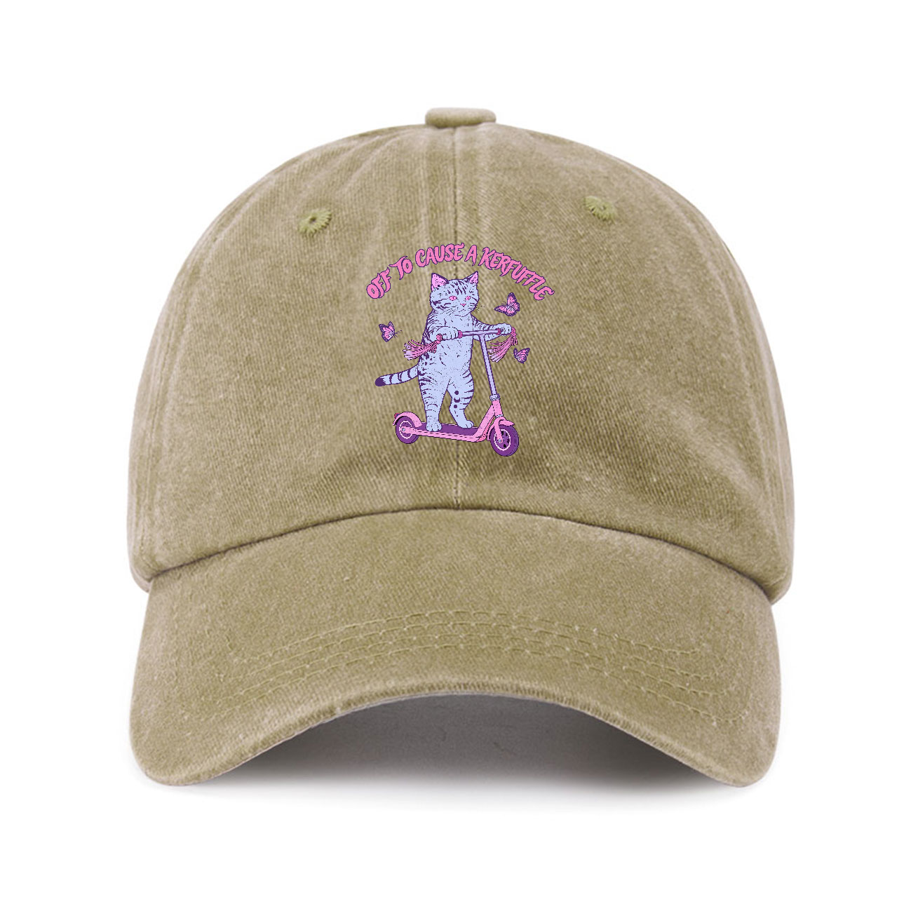 Purplehecate Off To Cause A Kerfuffle Cat Baseball Cap