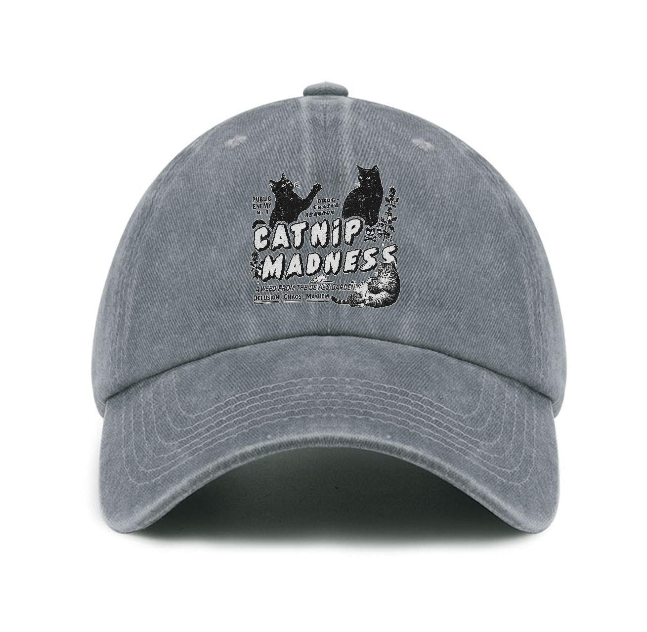 Purplehecate Catnip Madness Cute Cat Baseball Cap