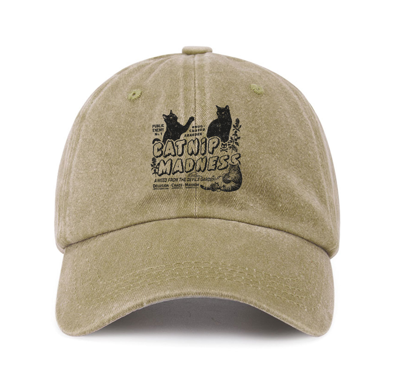 Purplehecate Catnip Madness Cute Cat Baseball Cap