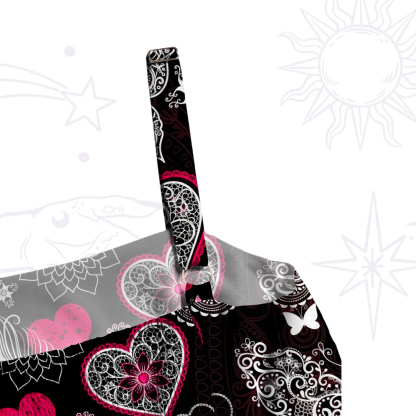 Purplehecate Midnight Butterfly Bloom Wide Straps Maxi Dress